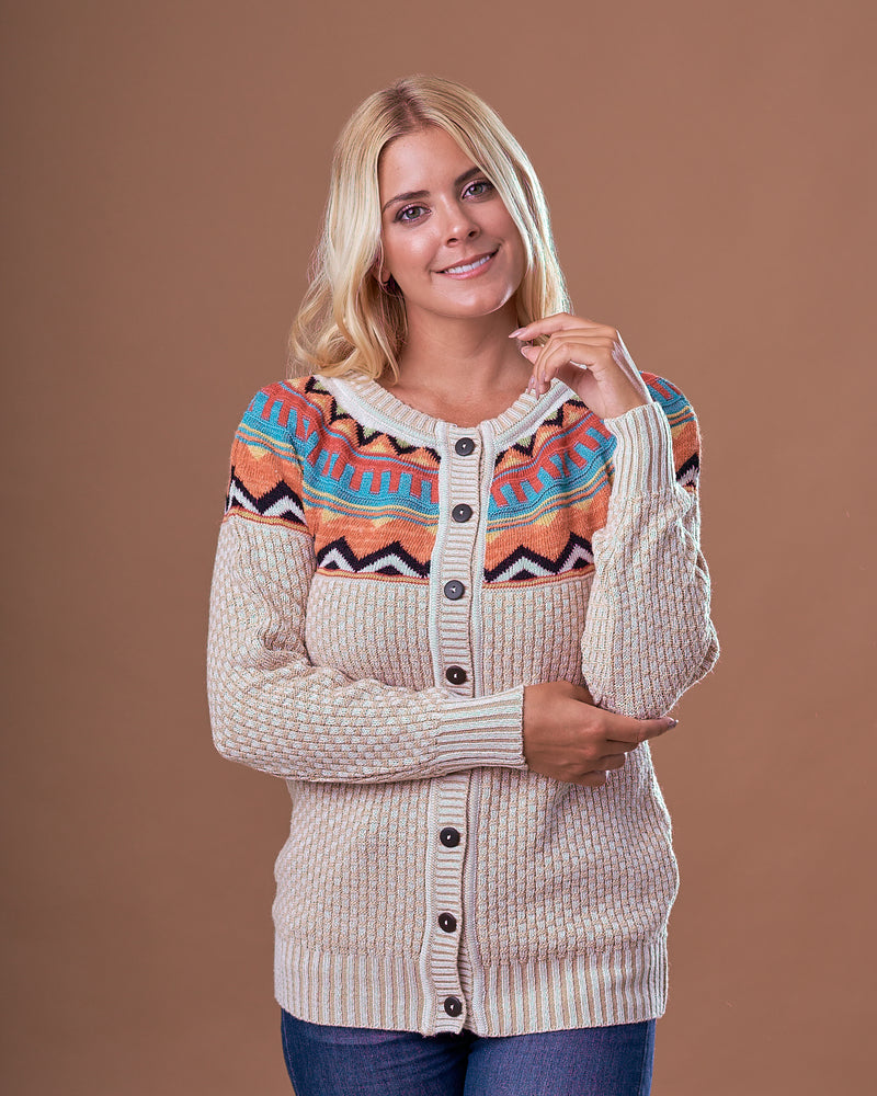 CARDIGAN GUARDA LANA CRUDO - 7215