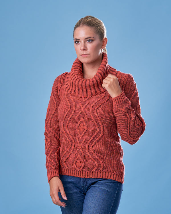 POLERON LANA LADRILLO - ART.7954