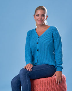 CARDIGAN PERLE PETROLEO (ART. 7977)