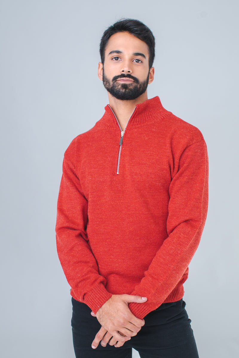 POLERA MEDIO CIERRE ROJA (ART. 4955)