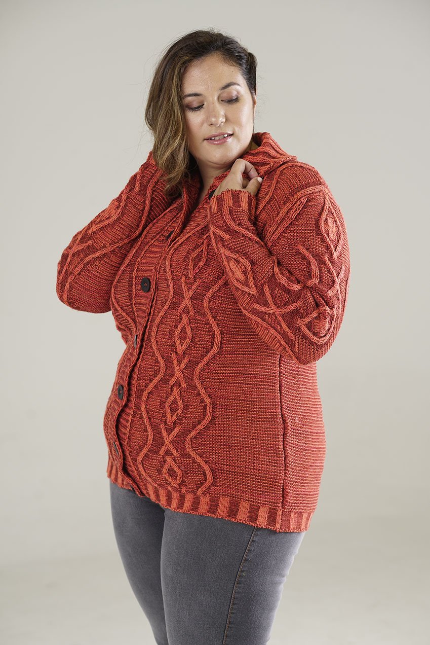 CARDIGAN LANA NARANJA - 7726