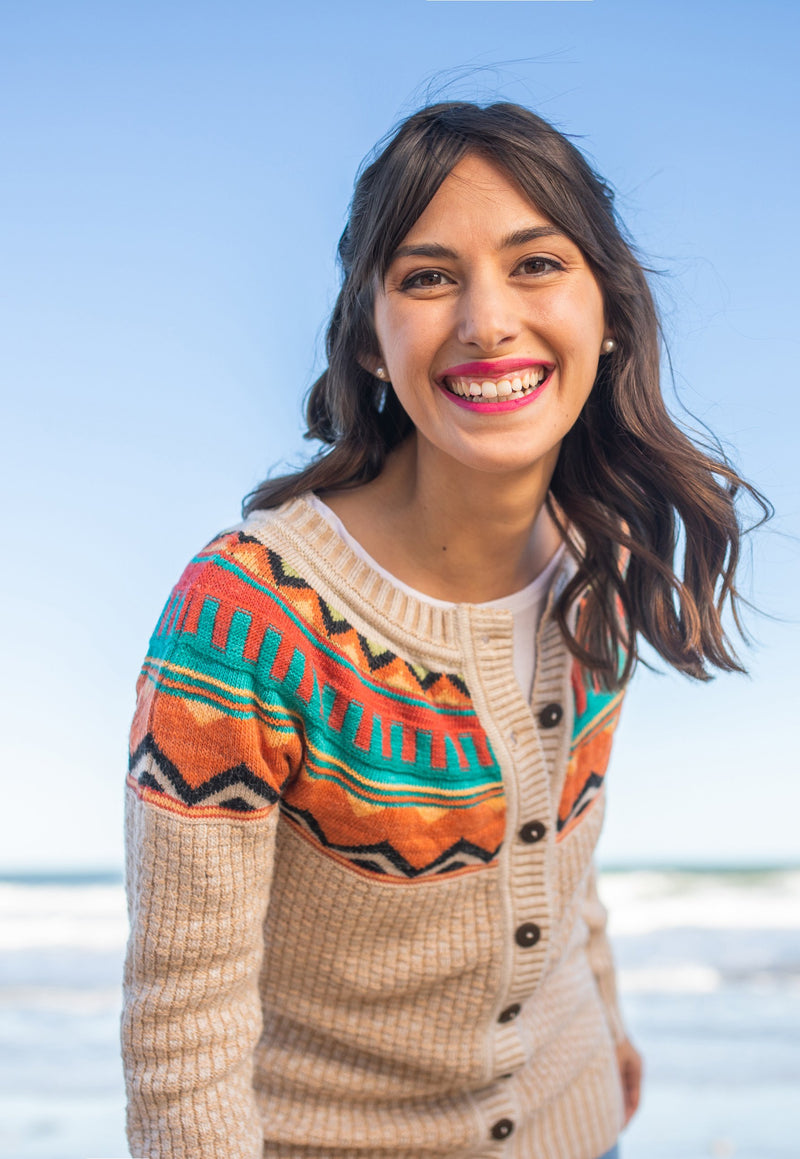 CARDIGAN GUARDA LANA CRUDO - 7215